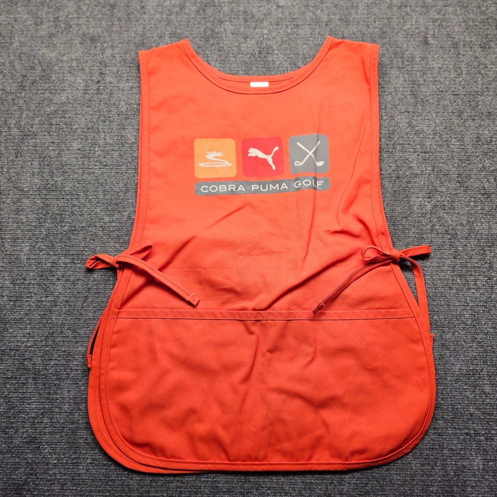 Rickie Fowler Caddie Bib Cobra Puma Golf Orange Pouch Pocket Side Tie Vest